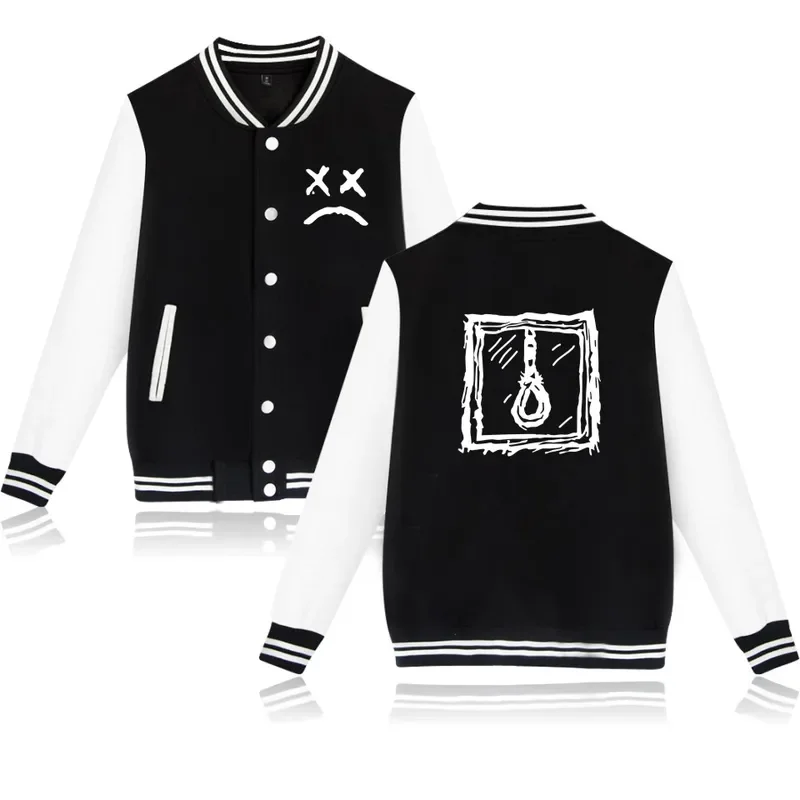 Lil Peep jackets men/women Autumn Winter solid baseball jacket Lil Peep hipster big size 4XL outwear tracksuits Jersy coat