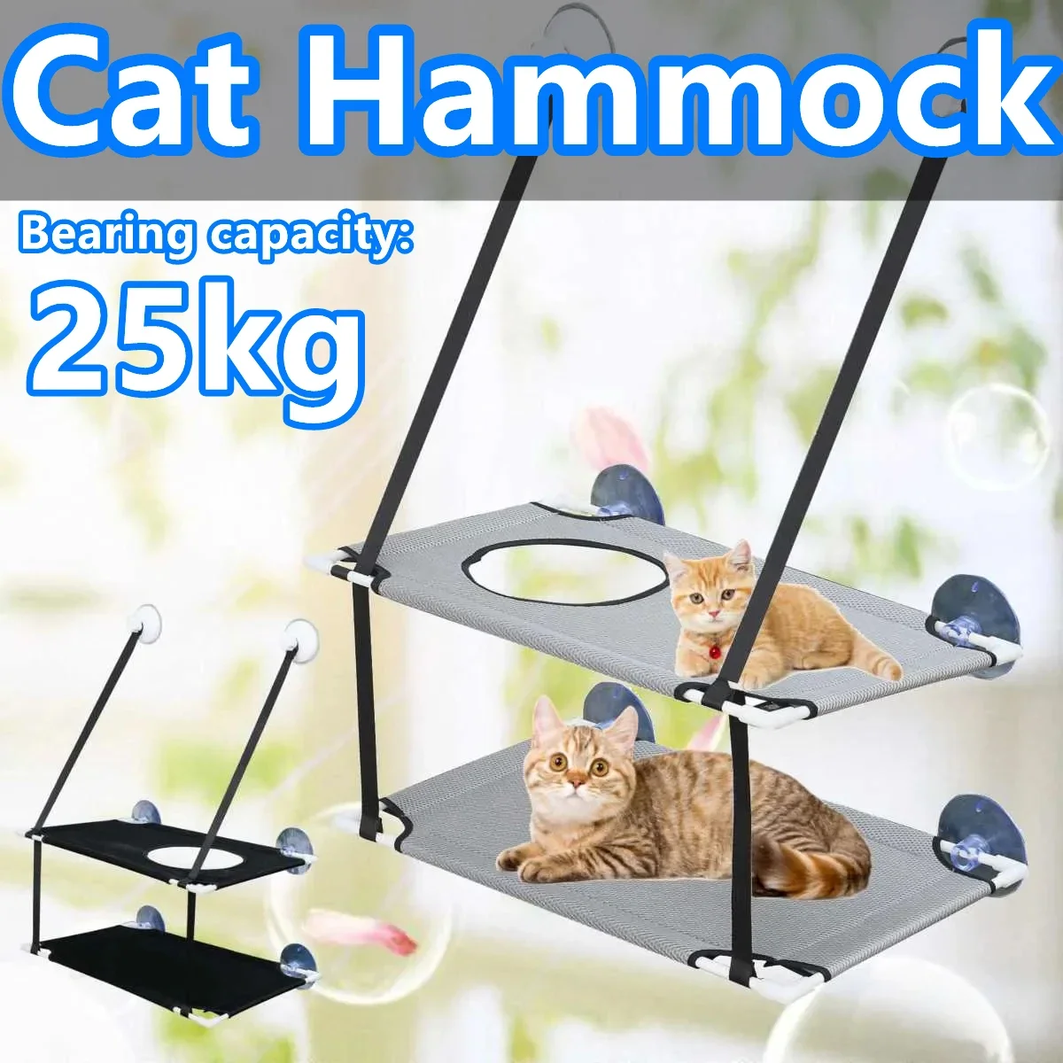 Pet Hanging Beds Cat Hammock Bearing 10kg Cute Cat Sunny Window Seat Mount Comfortable Cat Pet Bed Shelf Seat Sleeping Beds Mat