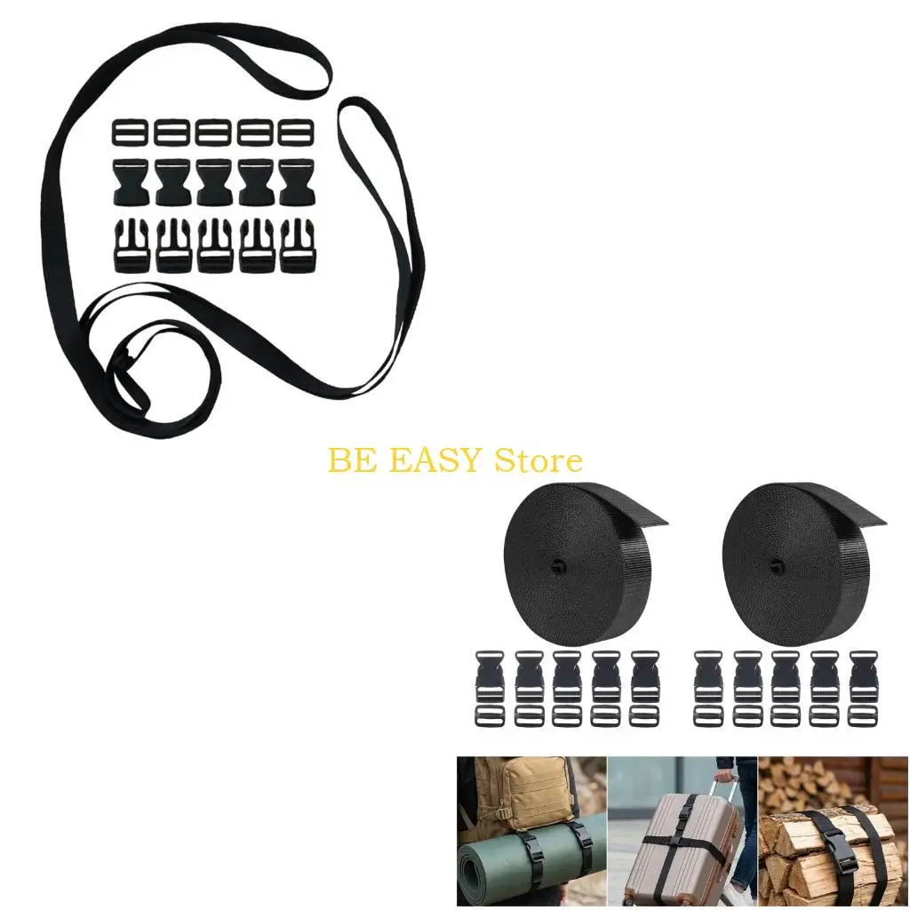 E28F Polypropylene Renewal Belting Set 1 In X 4 M with Fasteners and Adjuster Bar for Replacement Work, Bag Renewal and DIY