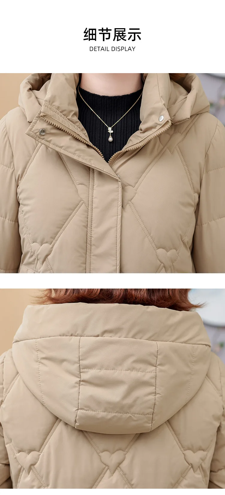 Winter Warm Thick Hooded Puffer Coat for Women L-4XL Windproof Russian Cold Weather Snow Jacket Middle Aged Mom Outerwear Cozy