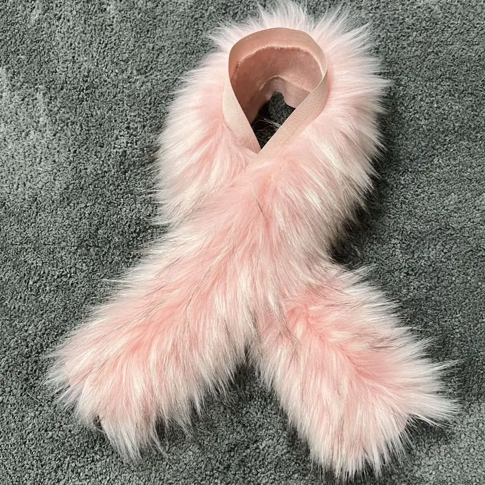 Fashion 1M Big Fur Collar Imitation Raccoon Clothing Accessories Fluffy Trim DIY Hat Brim Strip