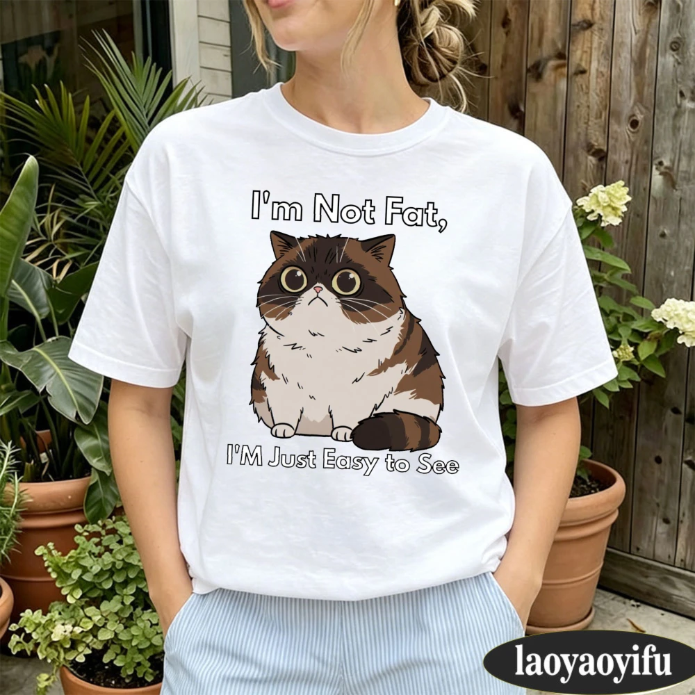Chubby Cat T Shirt Women 