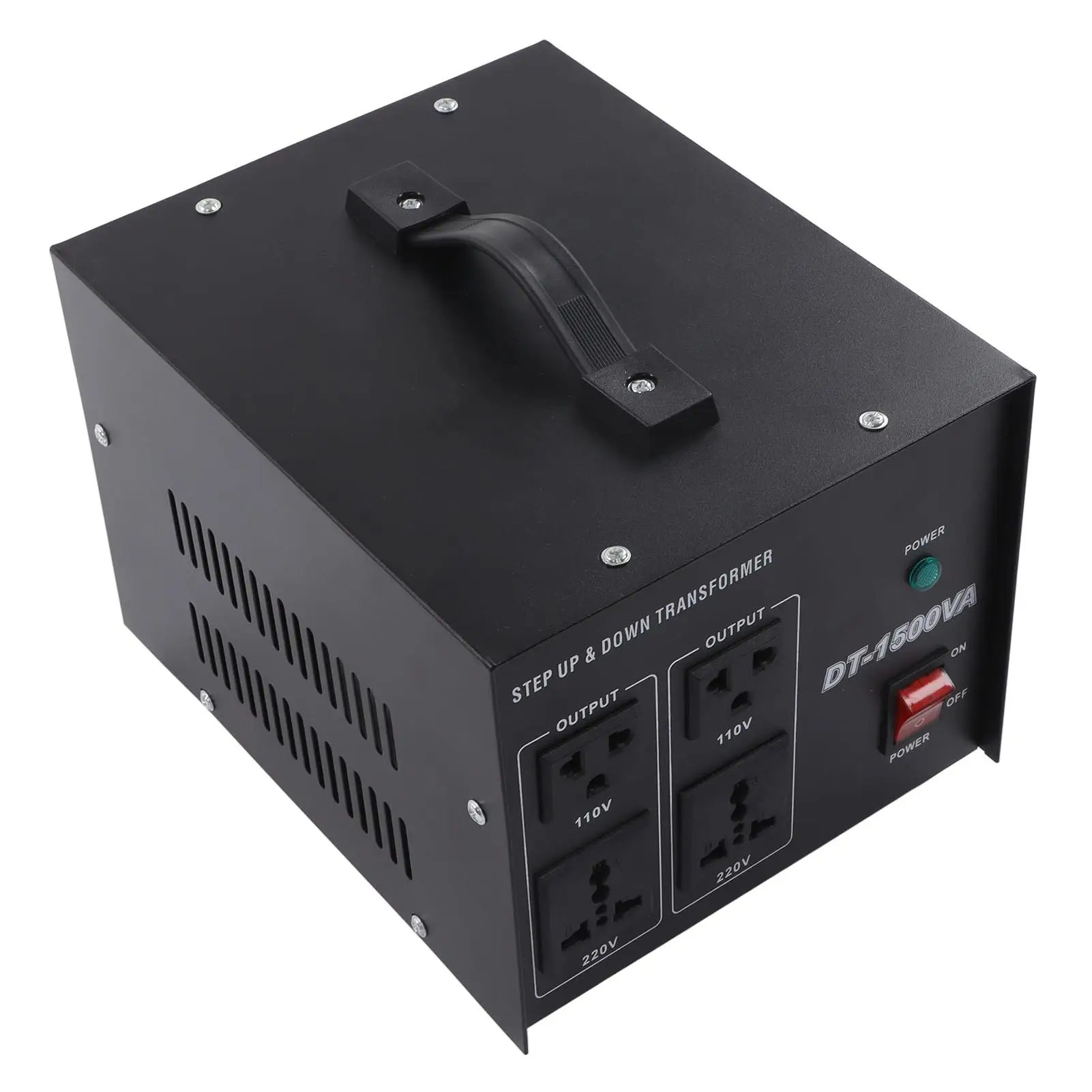 1500W Heavy Duty 1500VA Step Up Transformer Voltage Converter Power 110V‑220V 220V‑110V