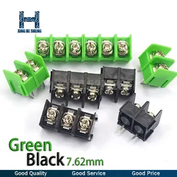 5PCS/lot 7.62 mm KF7.62 - 2P 3P 4P MG 762 - 2 3 4 Pin Can be spliced Screw Terminal Block Connector Black Green 7.62mm Pitch