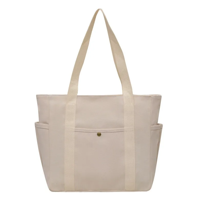 

Large Capacity Canvas Tote Bags for Work Commuting Carrying Bag College Style Student Outfit Book Shoulder Bag