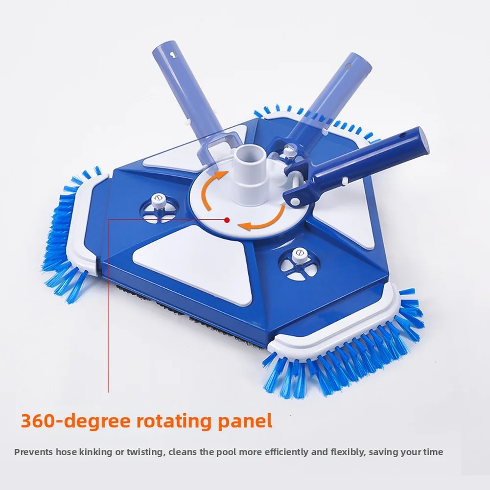 For Swimming Pool Cleaning Pool Vacuum Head Pool Debris Remover Connects To Filtration System Triangular Design