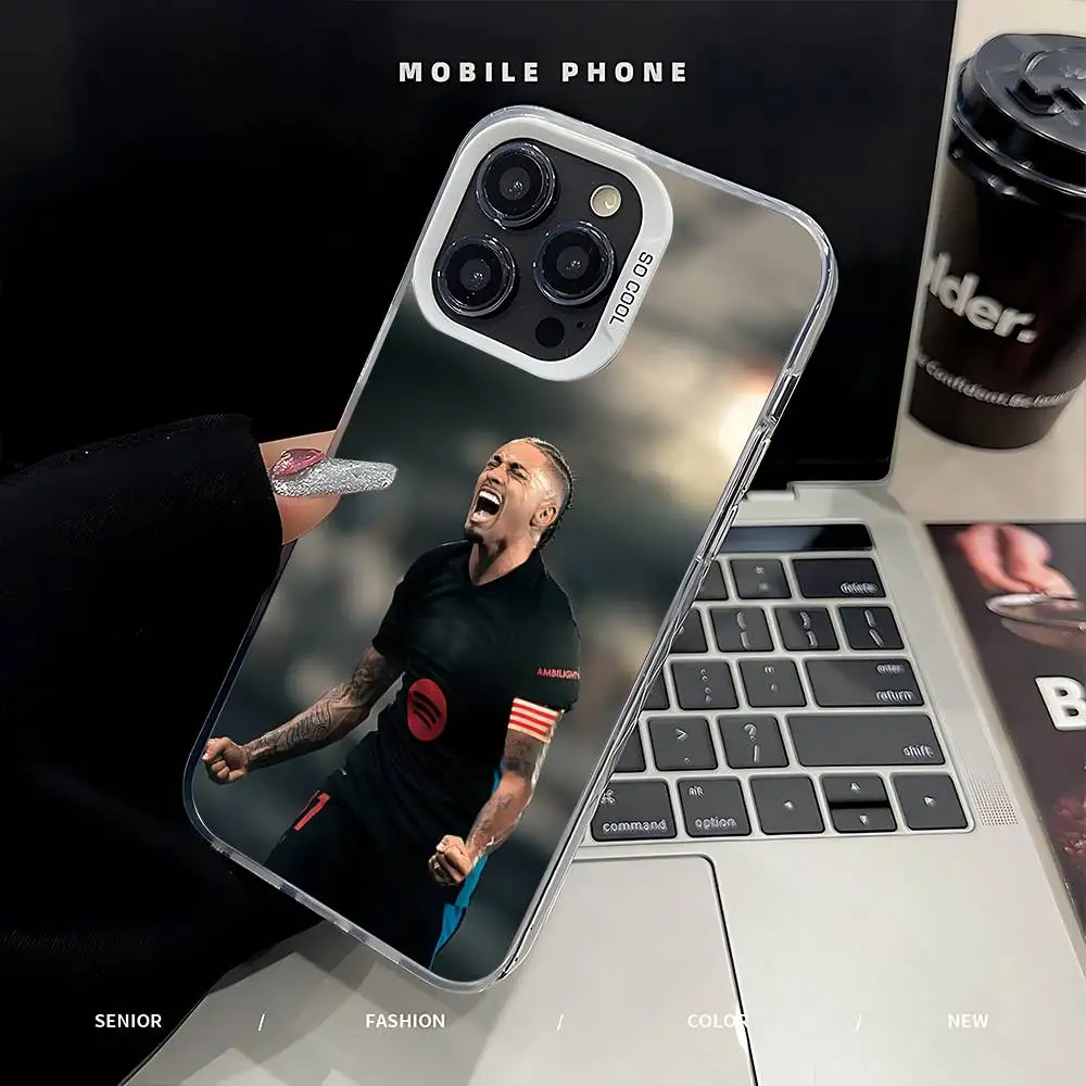 Brazil R-Raphinhas 11 Football Phone Case For iPhone 16,15,14,13,12,11,Pro,Max,Plus,Mini,SE Anti Fall White Matte Hard Bumper
