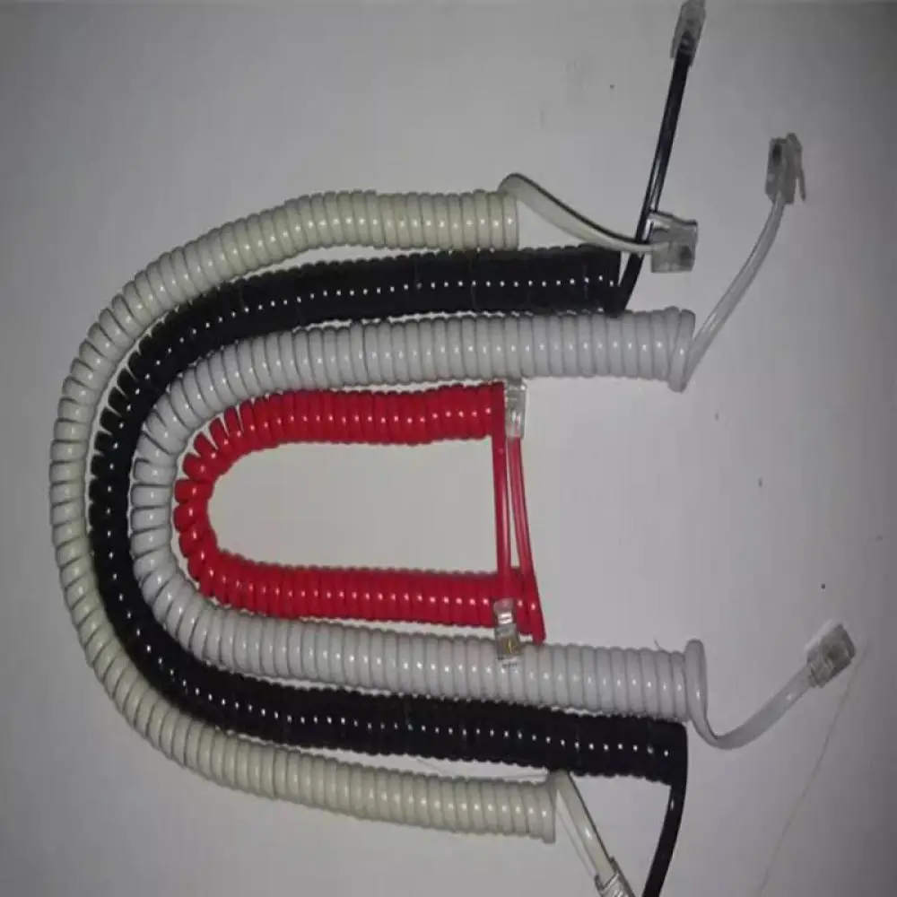 Professional Telephone Handset Coil Cable Flexible Spring Wire For Desk Phone Headset Extension Communication Tool