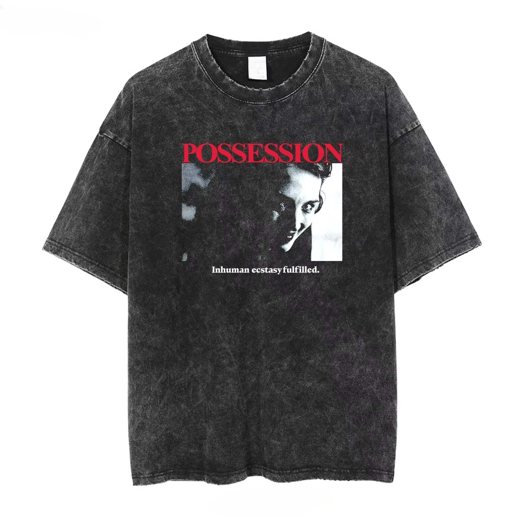 Possession 1981 Cult Horror Movie T Shirt Sz XXL Isabelle Adjani Long Short Sleeve Vintage Washed Graphic Cotton Top Hot Sale