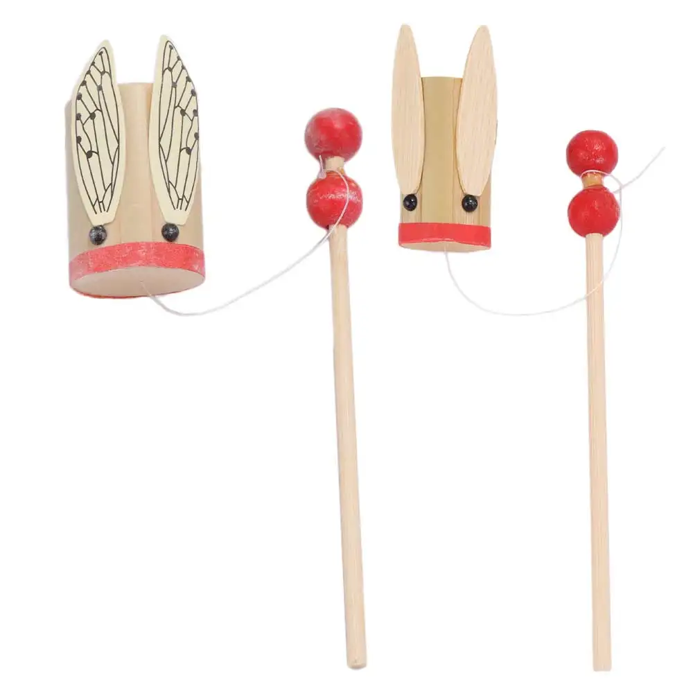 Traditional Chinese Bamboo Cicada Toy Musical Instrument Shaking Design Science Experiment DIY Handmade Sound Maker
