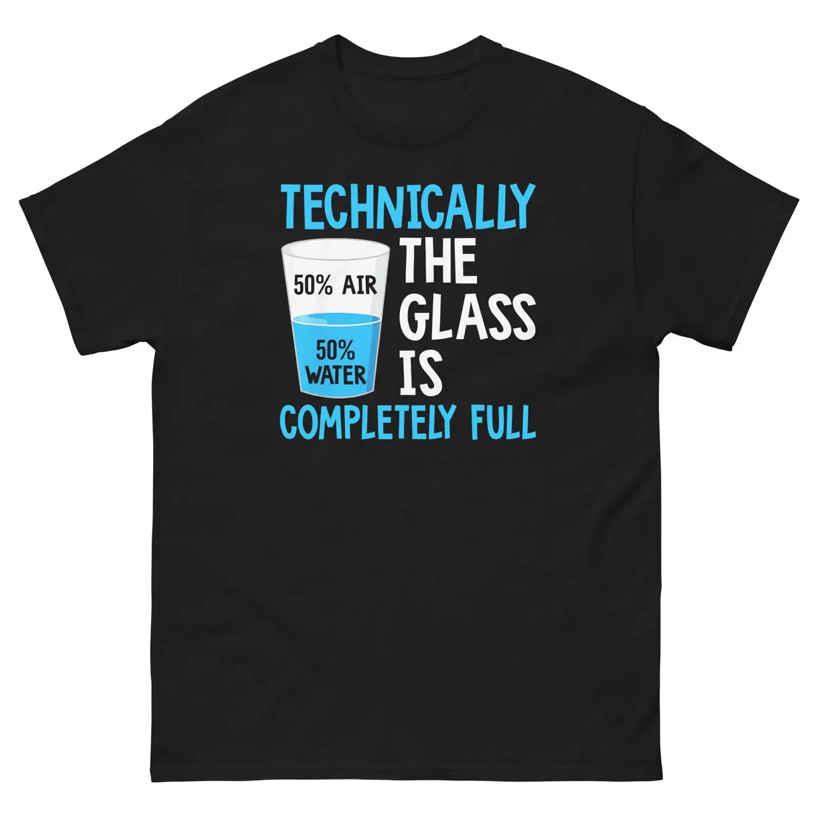 Glass Is Completely Full Chemistry Science Teacher Student vintage Washed graphic Top For Everyday Wear streetwear fashion