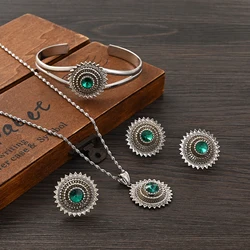 Ethiopian Eritrean Bride Silver Color Jewelry Sets African Ethnic Gifts Habesha Wedding