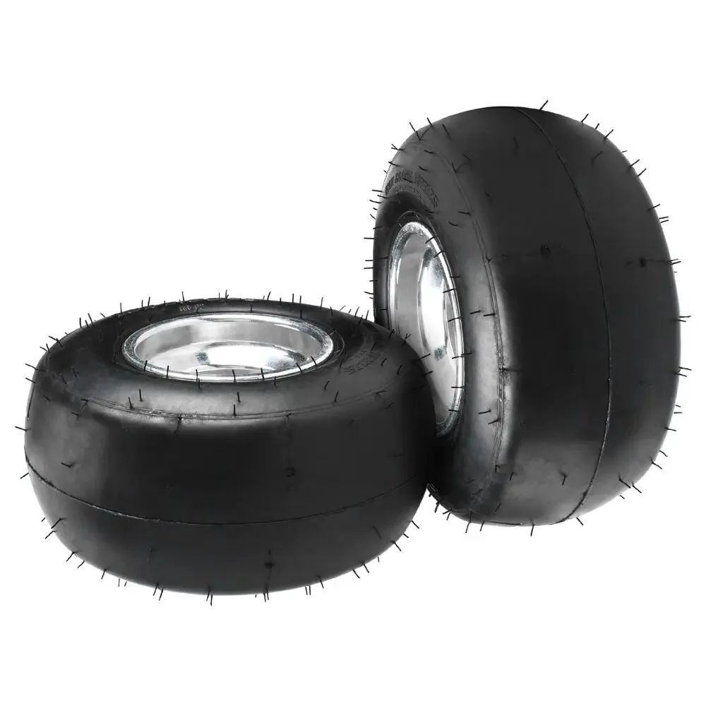 

2pcs 5" Go Kart Wheels with 10x4.50-5 Front Tires, 3-Stud Rims for Racing Carts Quad Go Kart Golf Cart Easy to Install