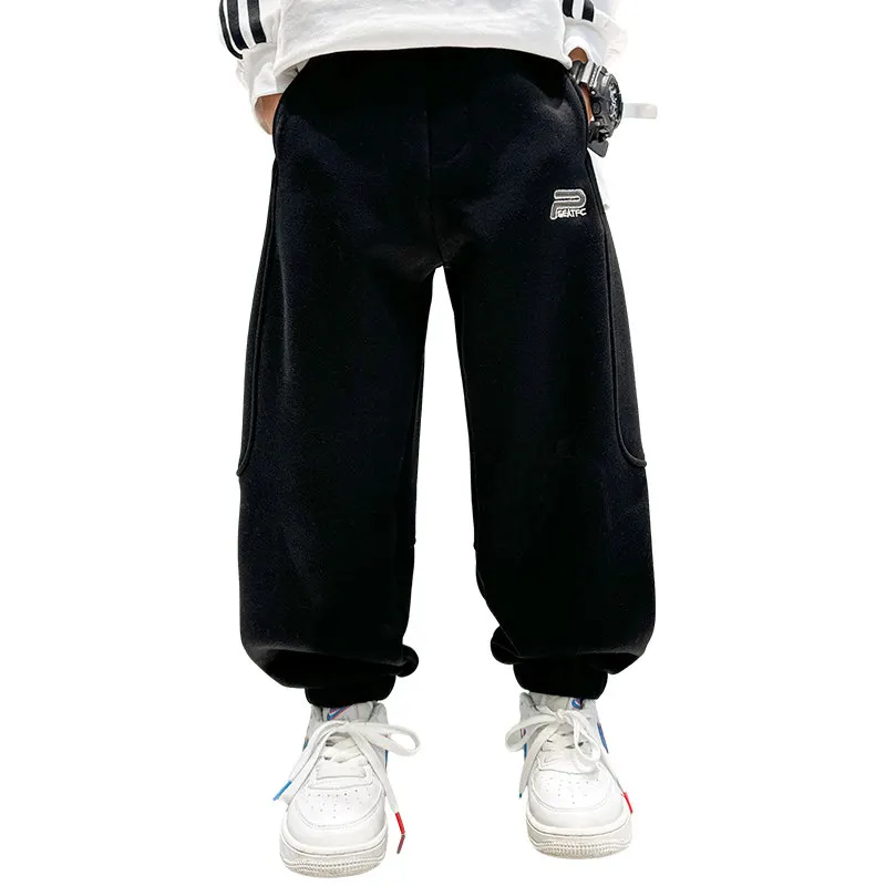 

Teenager Boys Casual Pants Spring Fall 2024 Fashion Solid Color Kids Sweatpants School Children's Clothes Sport Running Trousers