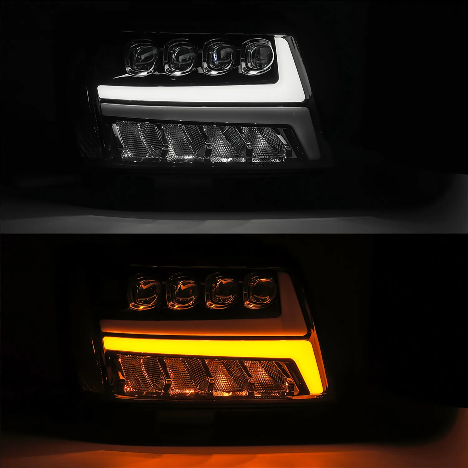 For 07-14 Chevrolet Tahoe/07-13 Avalanche NOVA-Series LED Headlights Jet Black