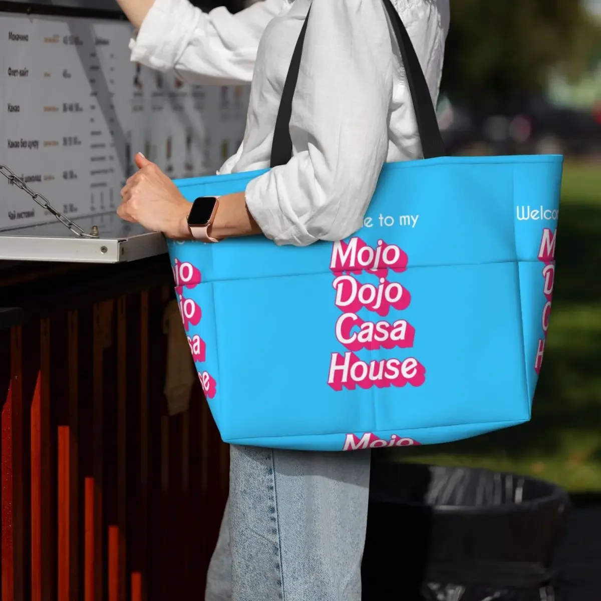 Mojo Dojo Casa House Beach Tote Bag Sport Gym Yoga Duffle Large Tote Bag Women Travel Bag Fitness bag