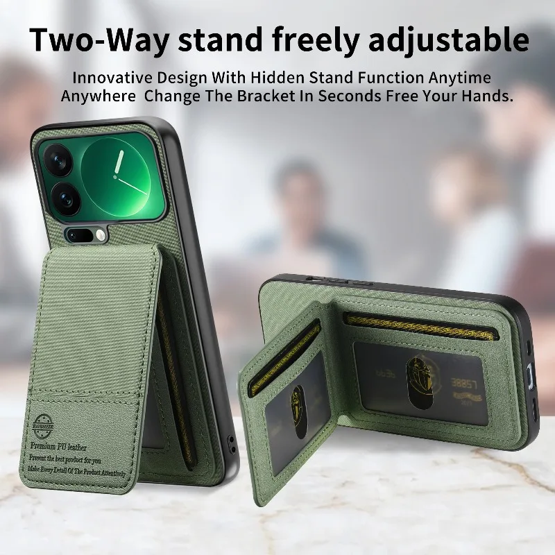 Fall Für Xiaomi 17 pro max PU Leder Karte Ständer Halter Stoßstange Fall Für Xiaomi 17 17Pro Max Magnet Flip Brieftasche stoßfest Abdeckung