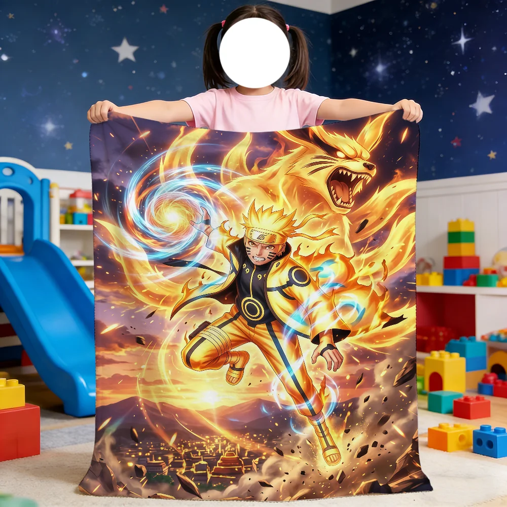 Cool Anime N-Naruto Blanket For Soft Throw Blanket For Picnic Bed Sofa Home Bedroom Cozy Warm Comfortable