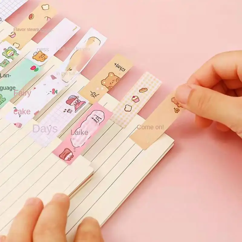 Kawaii Animais Sticky Note Notepad, Bonito Memo Pad, Escritório e Material Escolar, Planejador de Papelaria, Adesivo