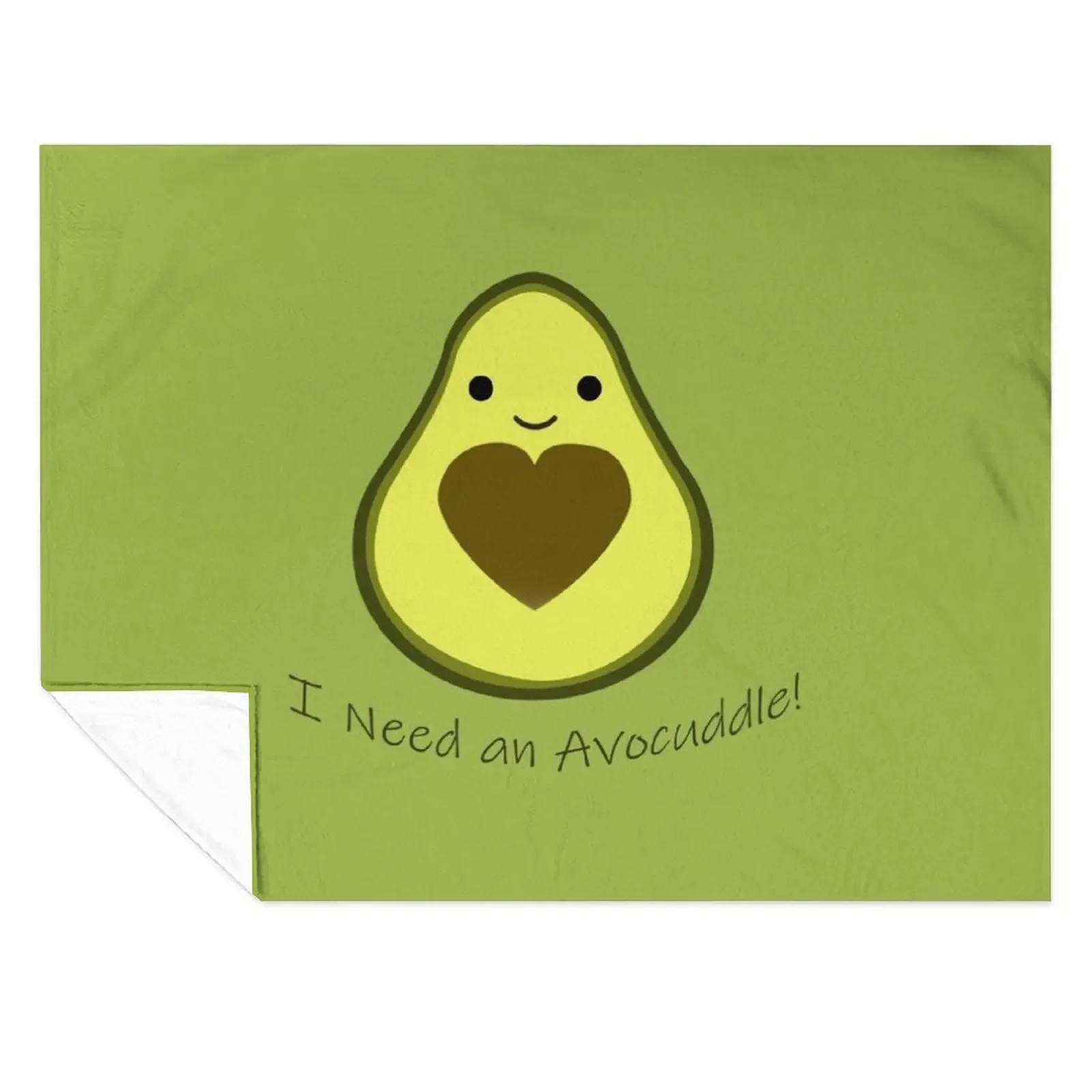 

I Need an Avocuddle Cute Kawaii Avocado Throw Blanket manga Soft Big Warm Thermals For Travel Blankets