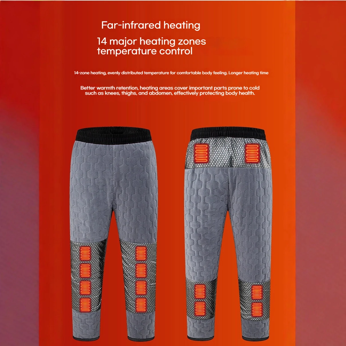 

Winter Electric Heating Trousers for Men Women Heated Hiking Pants 14 Heating Zone Ski Wear Heater Sport Thermal Motorcycle Pant