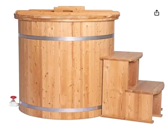 High Quality  Wooden Ice Bath Ice Pool For Fitness Recovery Cold Plunge With Water Chiller For 1 Person