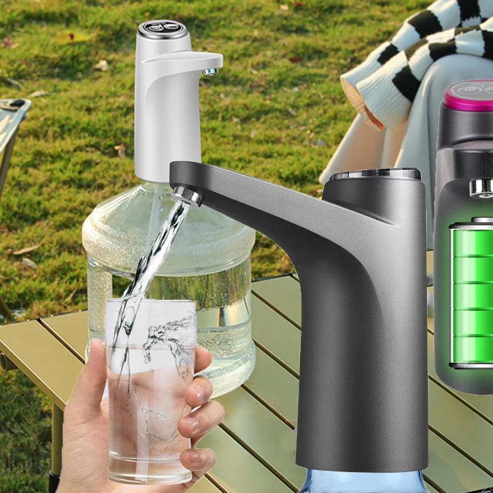 Elektrische Wasserspenderpumpe, tragbar, automatisch, USB-Aufladung, Trinkflaschenpumpe, universell für den Einsatz im Home Office, Outdoor, Camping