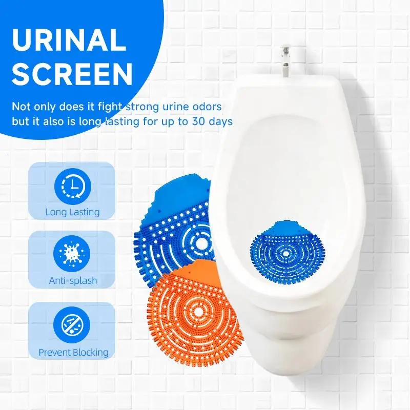 New Arrival 12 Pieces per Pack Urinal Screen Deodorizer Mats Anti Splash Pad Bathroom Men's Toilet Screen Urinals Cakes 6 Scents