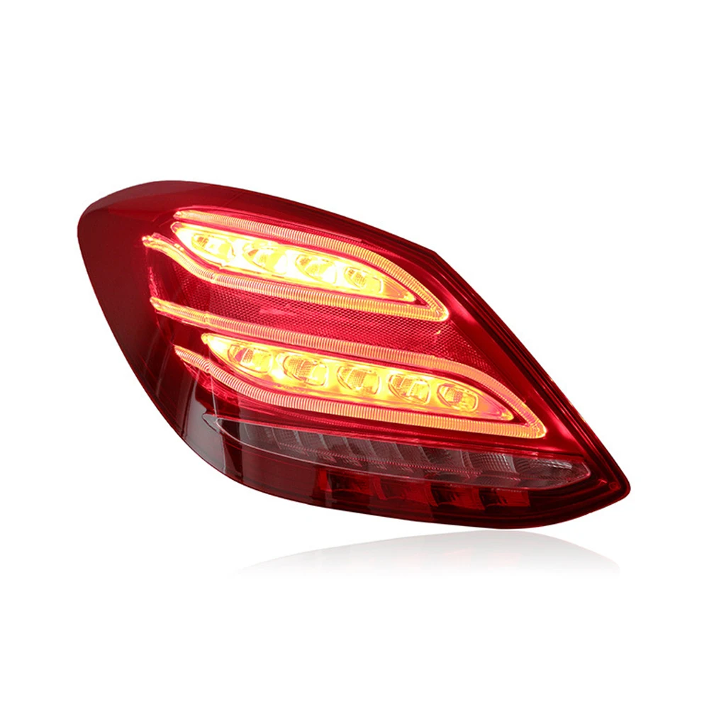 For Mercedes-Benz C-class W205 C300 C260 C200 2014-2020 LED Rear Tail Lights Turn Signal Light Stop Brake Reversing Lamp Driving