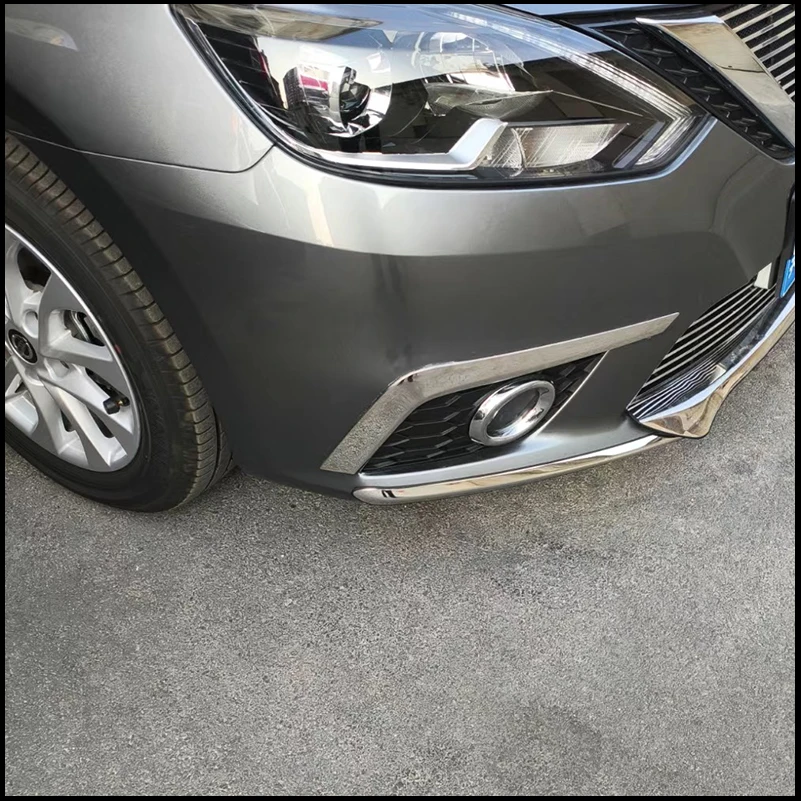 

For Nissan Sentra 2016-2019 Front Fog Light Eyelid Foglight Lamp Cover Trim Eyebrow Molding Decorate Car Accessories
