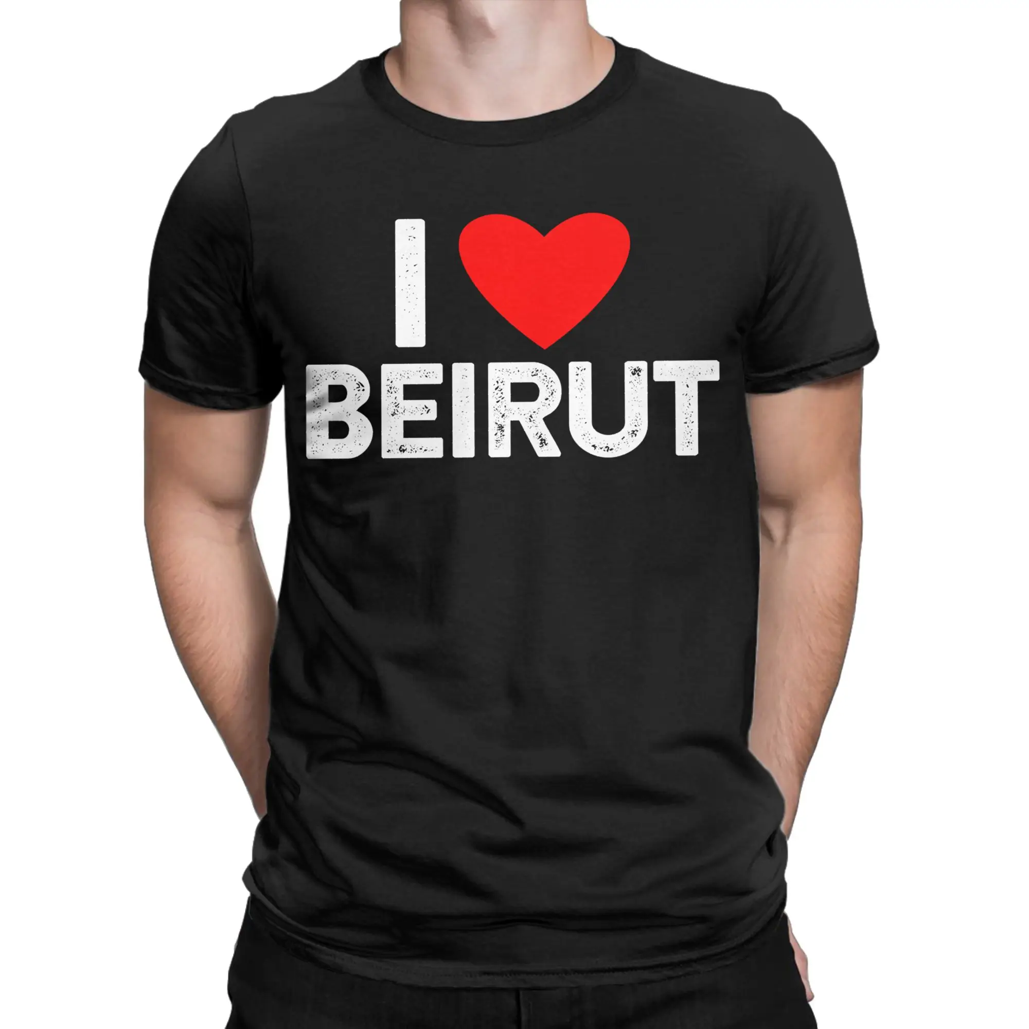 I Love You Beirut Lebanon T-Shirt Summer  Cotton T-Shirts For Couple Casual Tee Shirt Short Sleeve Streetwear Top Tees