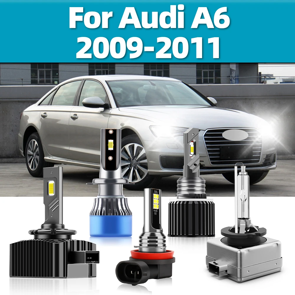 12V Headlights Turbo Bulbs Auto Headlamp High Low Beam Car Fog Luces For Audi A6 2009 2010 2011 Vehicles Replacement Lighting