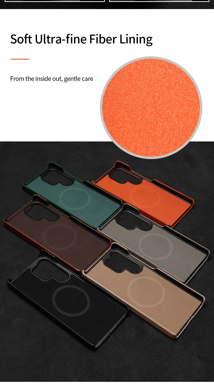 for Magsafe Case for Samsung Galaxy S26 S24 S25 Ultra Plus Natural Cowhide Leather Magnetic Protector Luxury Phone Back Cover