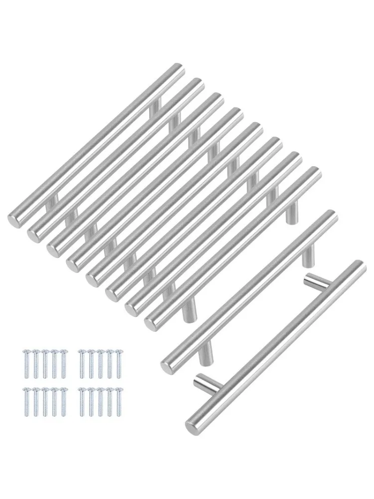 6er-Pack Schrankgriffe aus gebürstetem Nickel-Edelstahl, moderne Küchenschubladengriffe – Detail 1