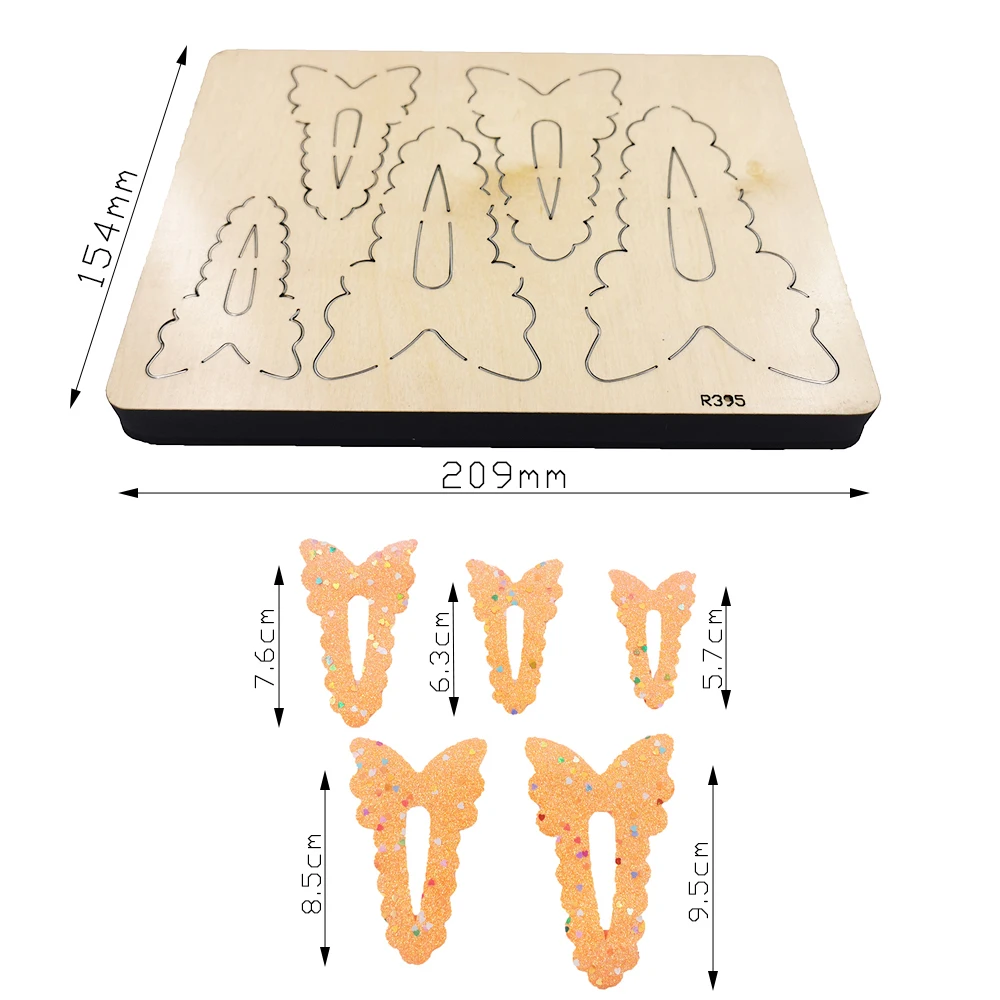 

Заколка для волос в виде бабочки, деревянные Вырубные штампы, скрапбукинг, Декор для дома, «сделай сам», подходит для рынка, универсальная машина для резки/R395