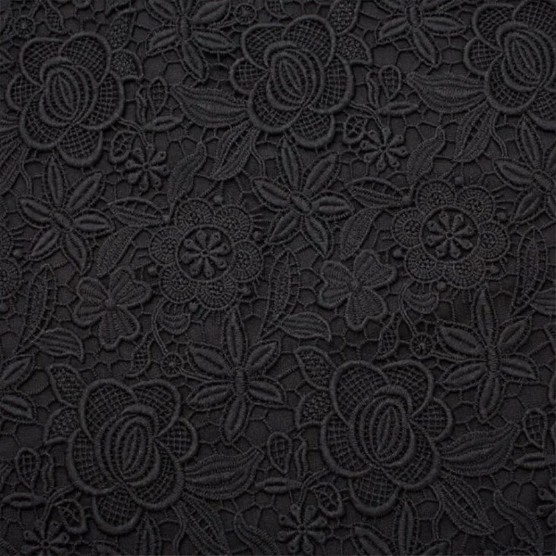 Black,Wedding  Lace Dress Fabric By The Yard,Milk Silk Hollow Embroidered,Sewing Material,Diy Clothing Accessories,Lace Fabric