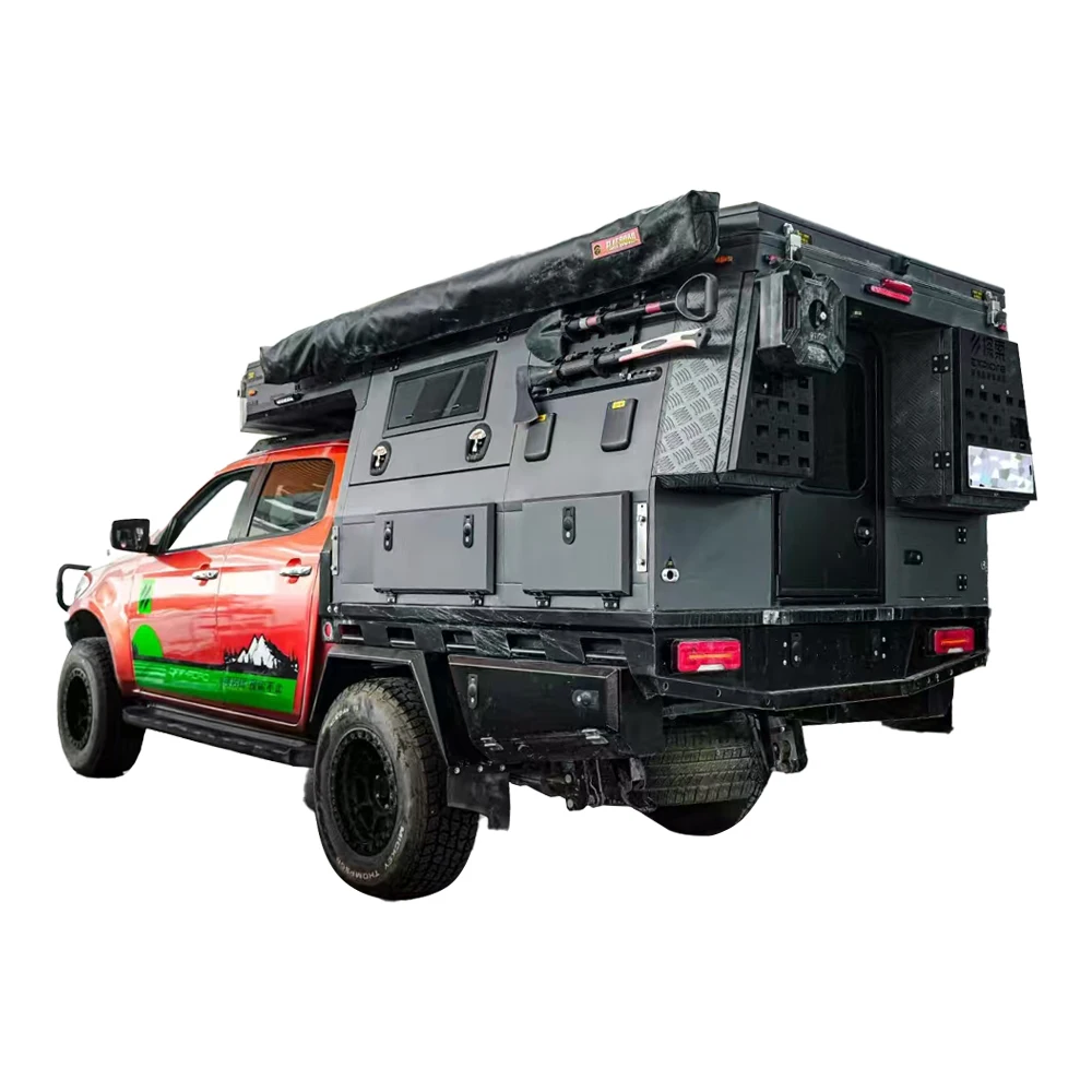 TP09 Pop up Flat Bed Campers for Mid & Full Size Trucks Camper Flatbed Four Wheel Camper Customized view 2