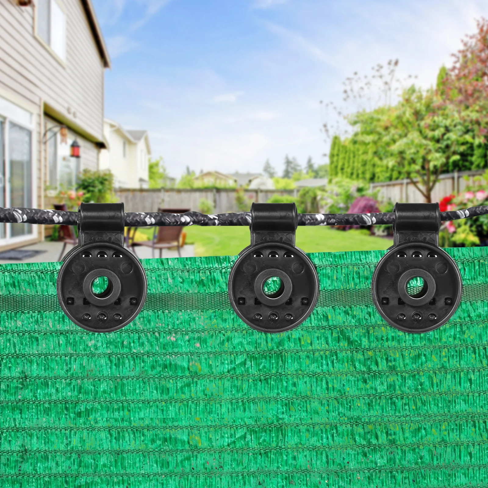 

50Pcs Shade Cloth Clips Heavy Duty Sun Shade Net Securing Clamps for Garden Patio Awning Greenhouse Tarp Film Lock Grip