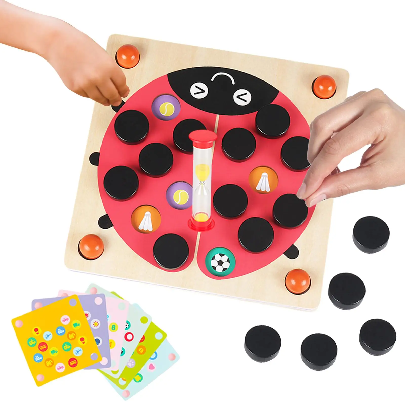 

Wooden Memory Chess Game Cognitive Development Parent Child Interaction Beetle Memory Game for Preschoolers Toddlers Girls Boys