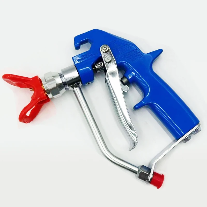 sMaster Airless Spray Gun 241705 with Guard High Pressure Airless Sprayer Gun 5000PSI 4-Finger Blue HD Texture