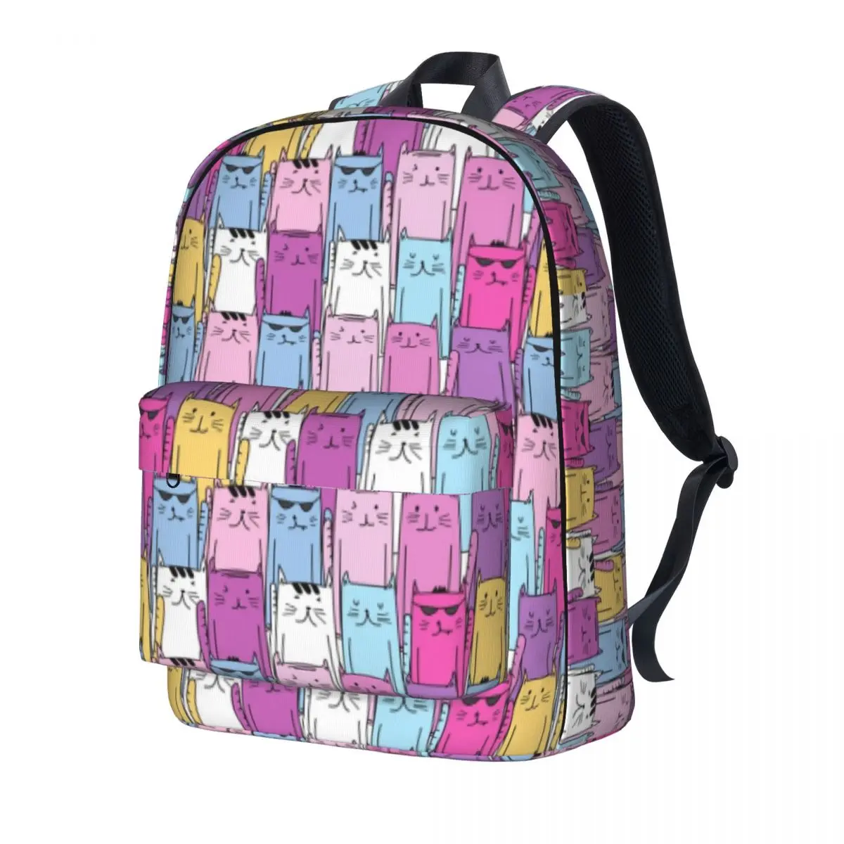 

Cat Pattern Backpack Animals Cute Cartoon Workout Backpacks Men Pretty School Bags High Quality Lightweight Rucksack