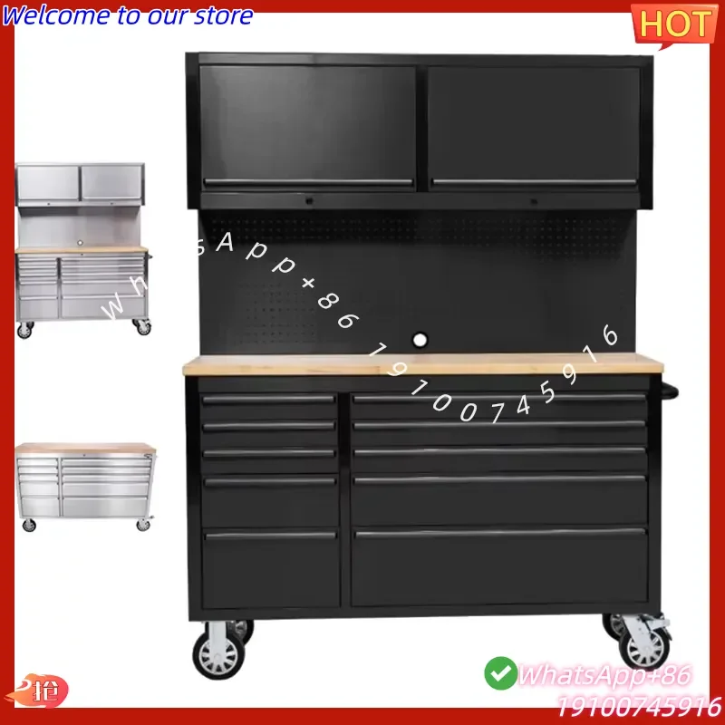 2026Hot Factory Direct 430 Stainless Steel Tool Cabinet Multi-Functional Tool Chest Antirust Heavy Rolling Tool Storage