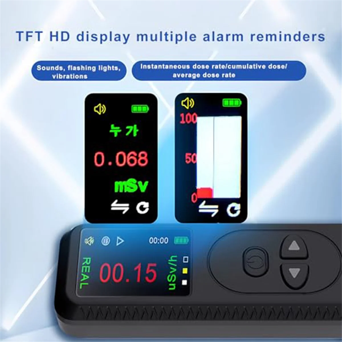 Geiger Counter Nuclear Radiation Detector, High Accuracy Beta Gamma X-Ray Radiation Monitor Mini Radioactive Dosimeter