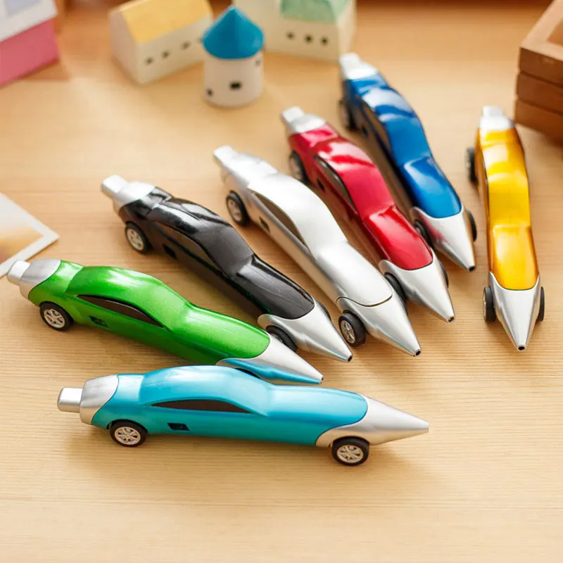 

21Pcs Cartoon Ballpoint Pen 1.0mm Oily Blue Refill Ball Pen Plastic Car Shape Toy Pen Signature Writing Tool School Office