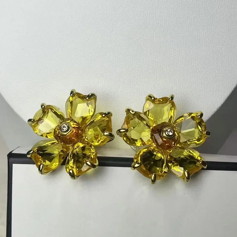 NONE Blume Kristall Schmuck-Set 7