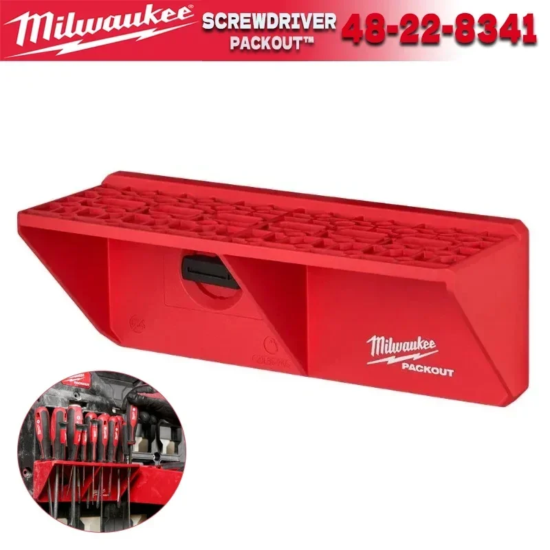 rack de chave de fenda milwaukee packout com slots de varios tamanhos ferramenta de rolamento de carga pecas sobressalentes de armazenamento ferramentas milwaukee 48228341 01