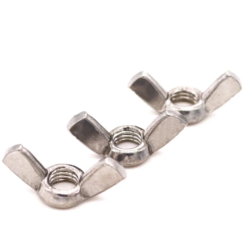2/5/10Pcs M3-M12 DIN315 A2-70 304 Stainless Steel Wing Nut Butterfly Hand Tighten Fastener