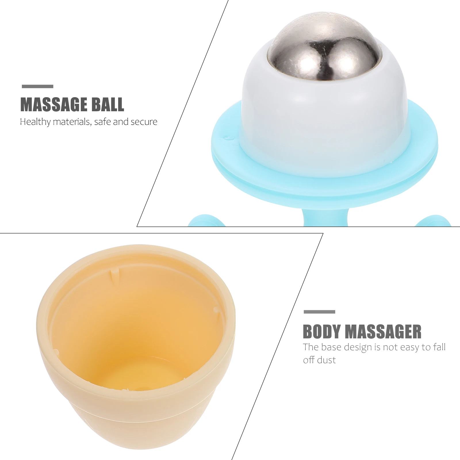

Roller Ball Massager H held Body Device PP Stainless Steel Portable Home Massage Tool For Neck Shoulder Legs Feet Arms Face