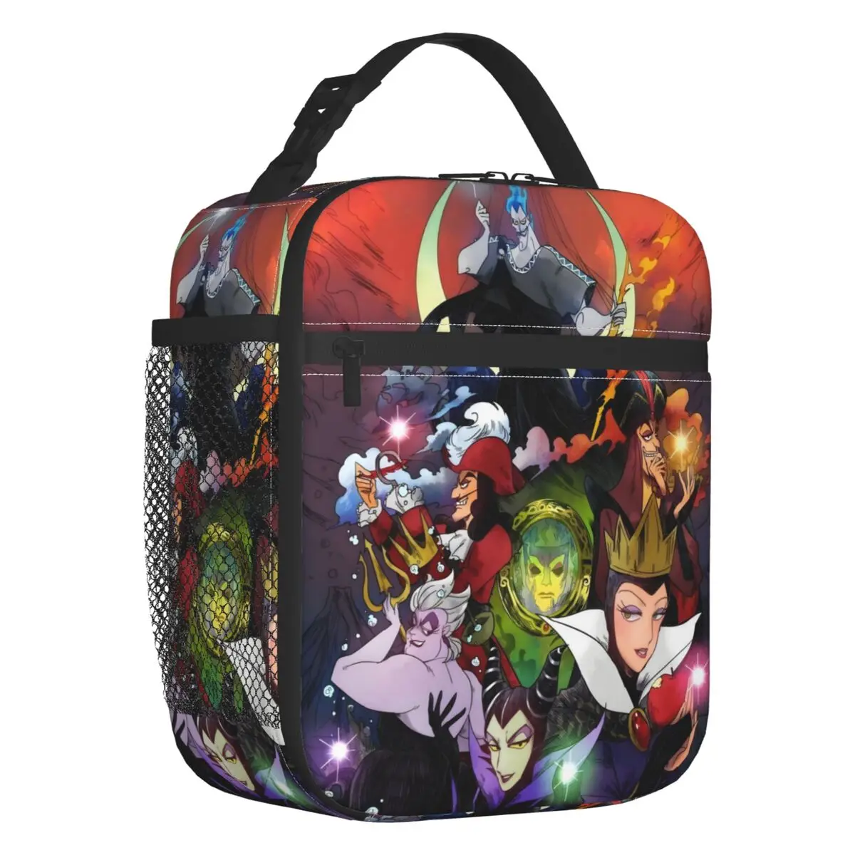 

Custom Villains Women Insulated Lunch Bag for Work School Malicious Queen Fashion Cartoon Waterproof Thermal Cooler Bento Box