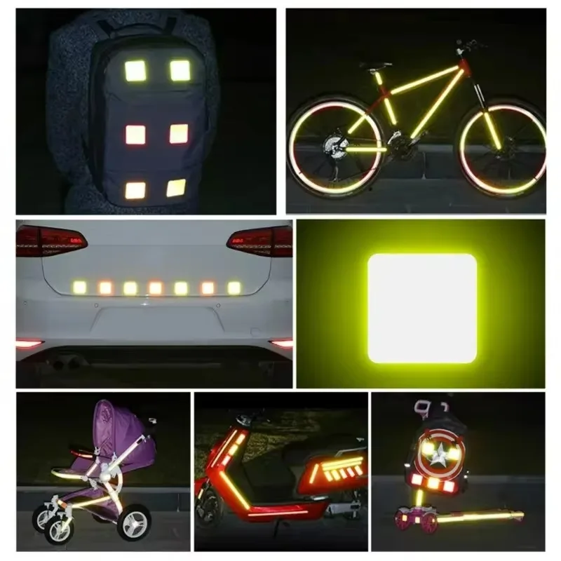 Safety Warning Helmet Stickers Reflective Strip Waterproof High Visibility Warning Reflector Tape for Night Riding Walking Car